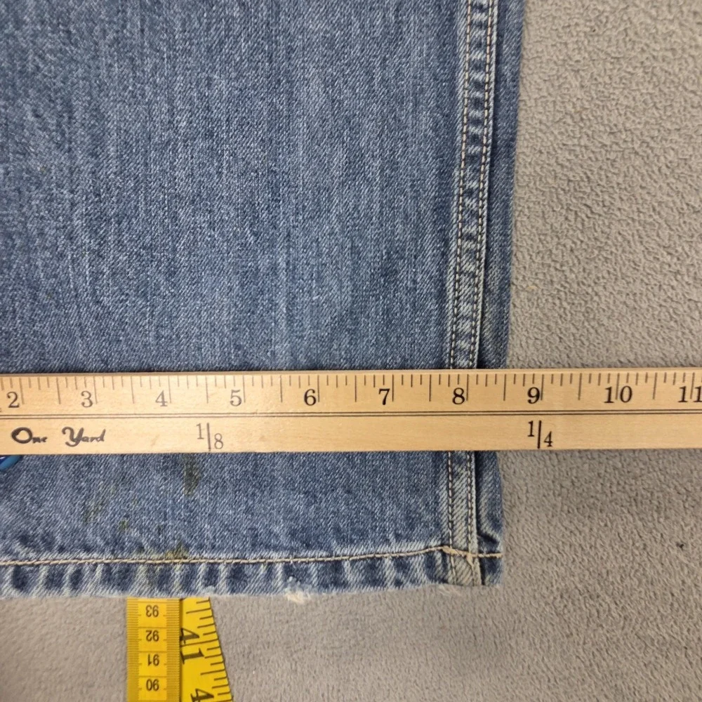 Diesel Jeans Mens 33x32 Blue Larkee Regular Straight Distressed Button Fly 008B4